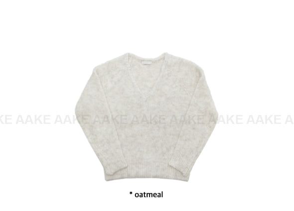 (WOOL) BLUSH V-NECK KNIT