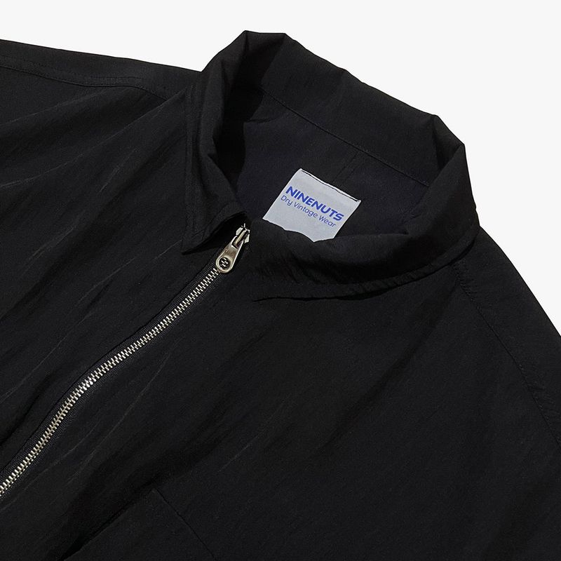 street shape shortsleeve zipup_black