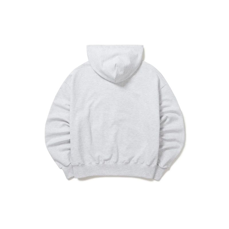 Sunburst hoodied zip-up / Light gray