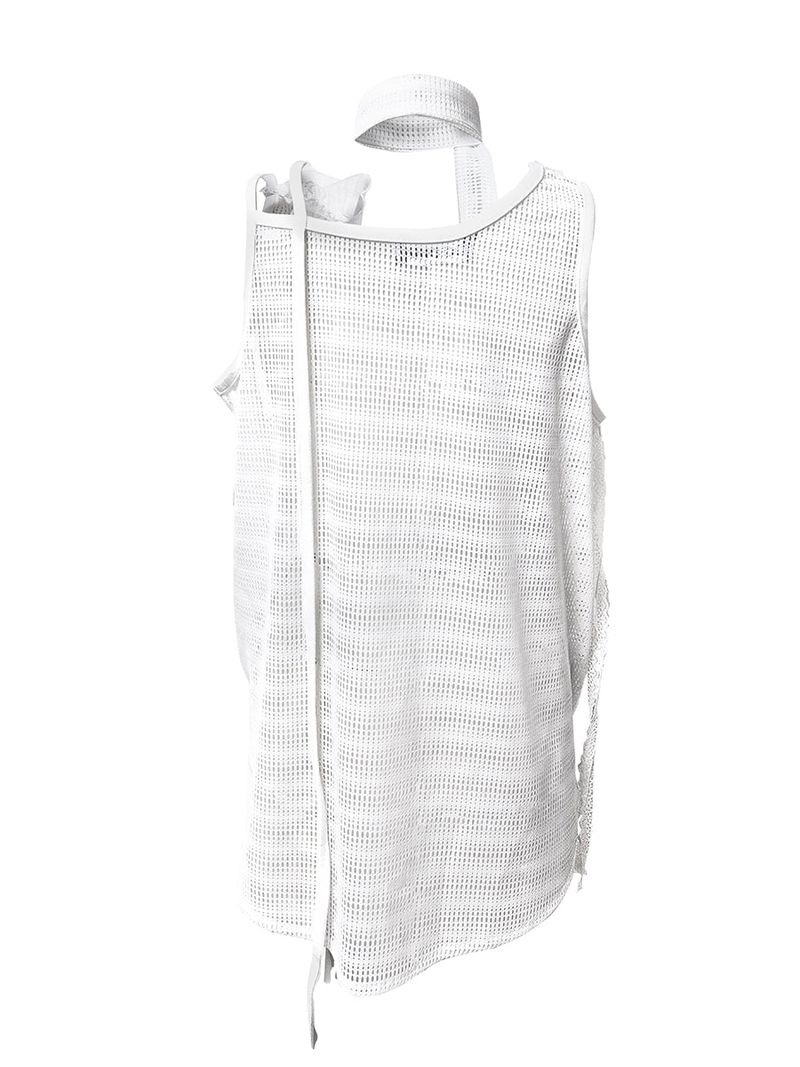  MASH FLOWING SLEEVELESS . WHITE