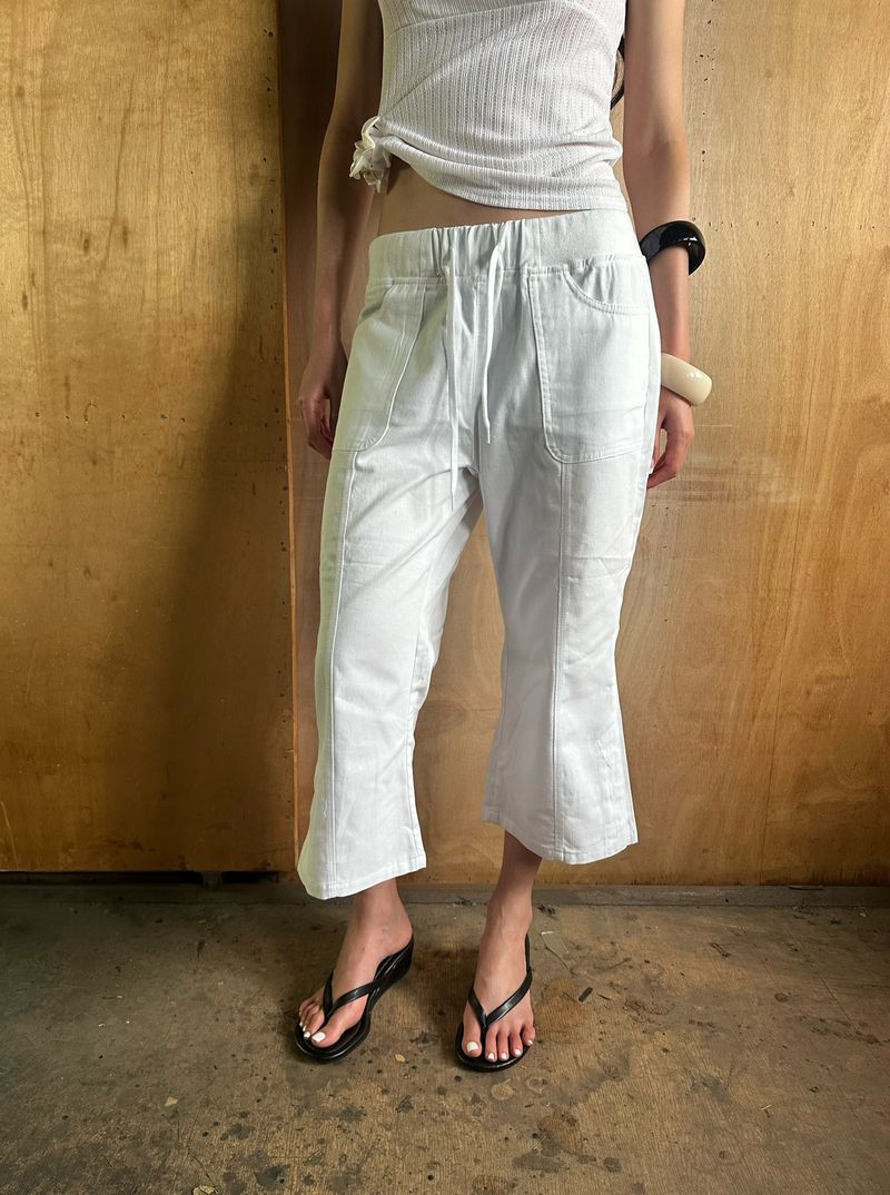 side button capri pants