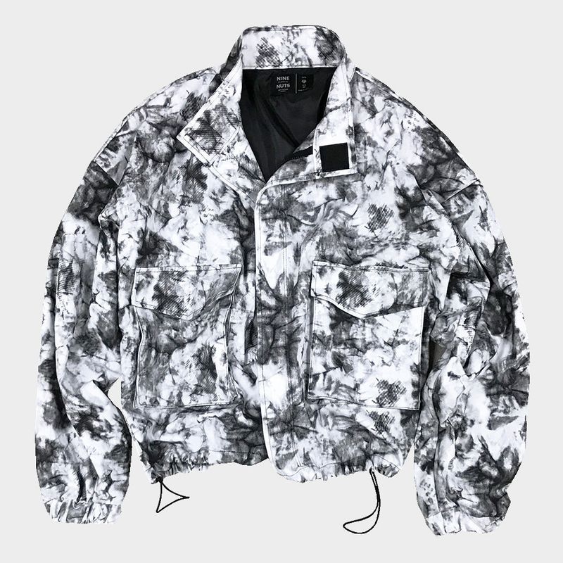 tie-dye crop jacket_white