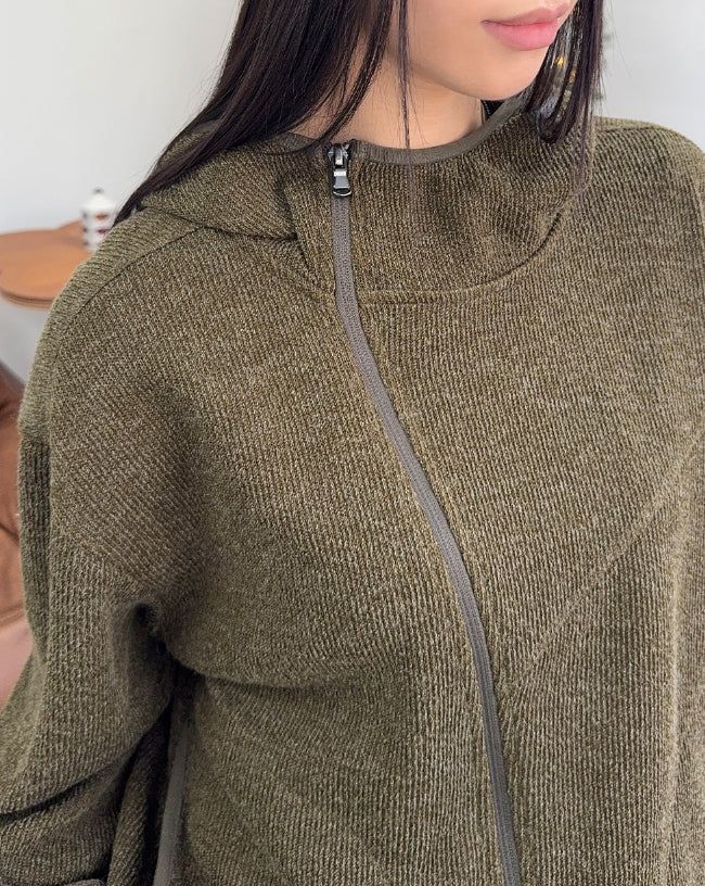 Louis Knit Hooded Zip-Up