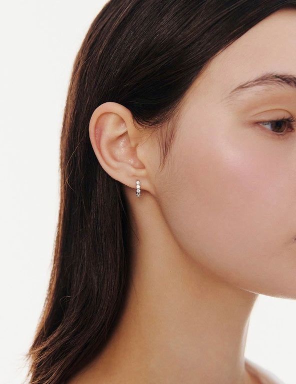 hyeres lor（イエール・ロール）の「26SS★ Essence Silver (W) Tennis One-Touch Earrings XS（Accessories）」