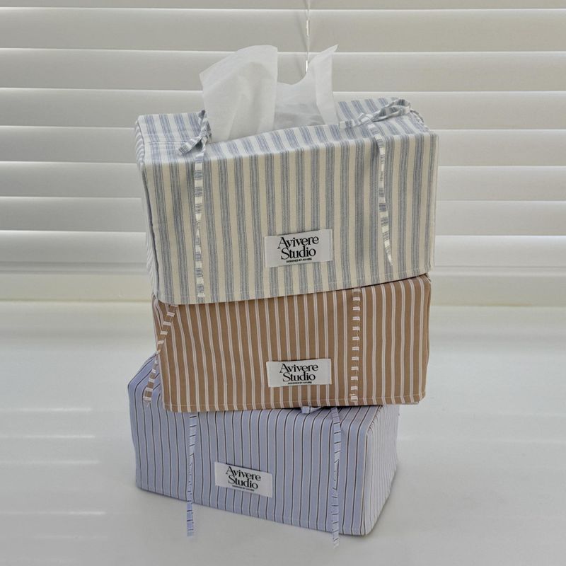 Avivere tissue cover_stripe pure blue