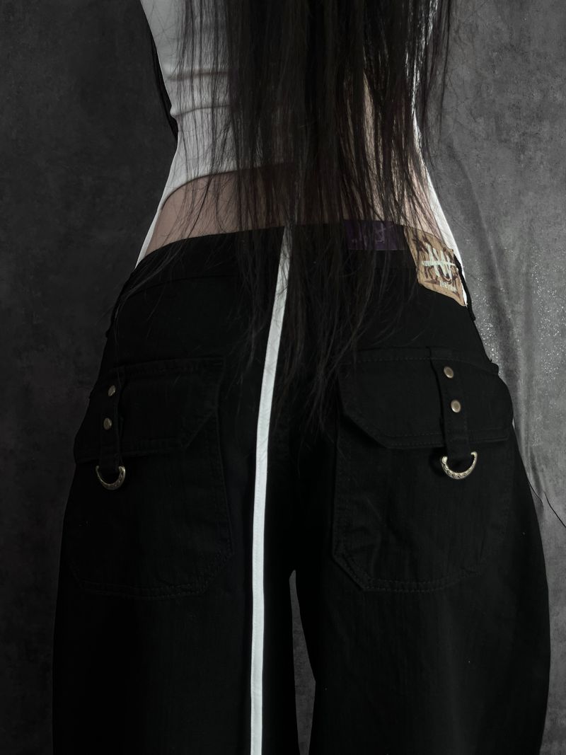 slapped d-ring wide denim