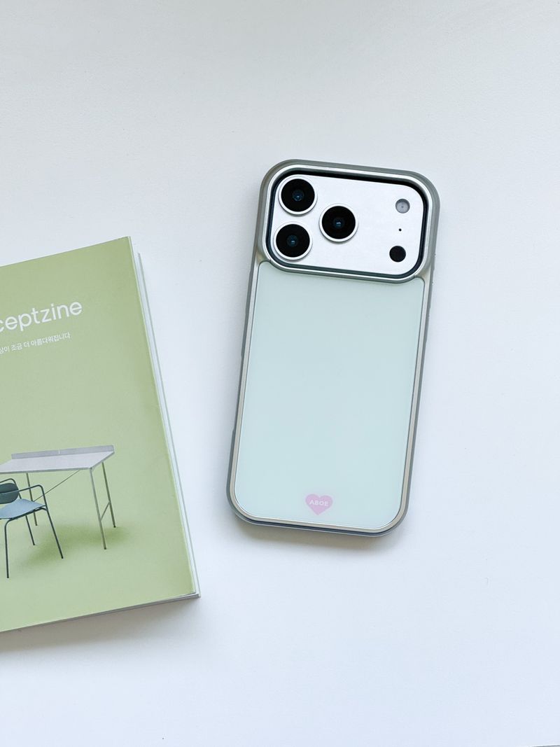 ABOE（アビオエ）の「[Magsafe] ミントクリームシルバーグラスバンパーケース（スマホグッズ/小物）」