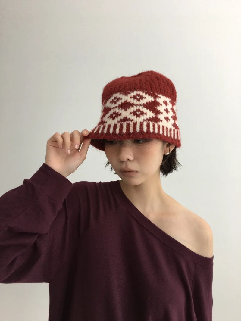 Pattah Nordic Knit Hat (4color)