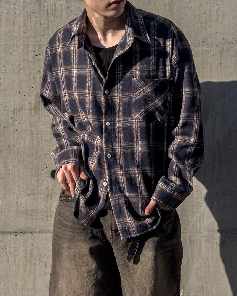 Antique Oversized Check Shirt