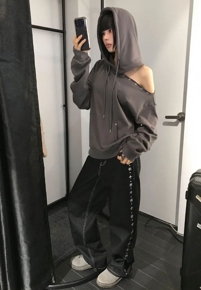 CUTTING EYELET HOODIE
