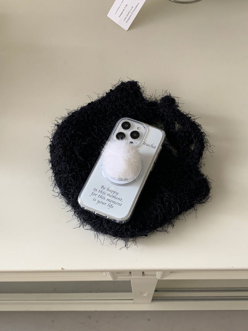 Rabbit‘s tail fur griptok / magsafe tok