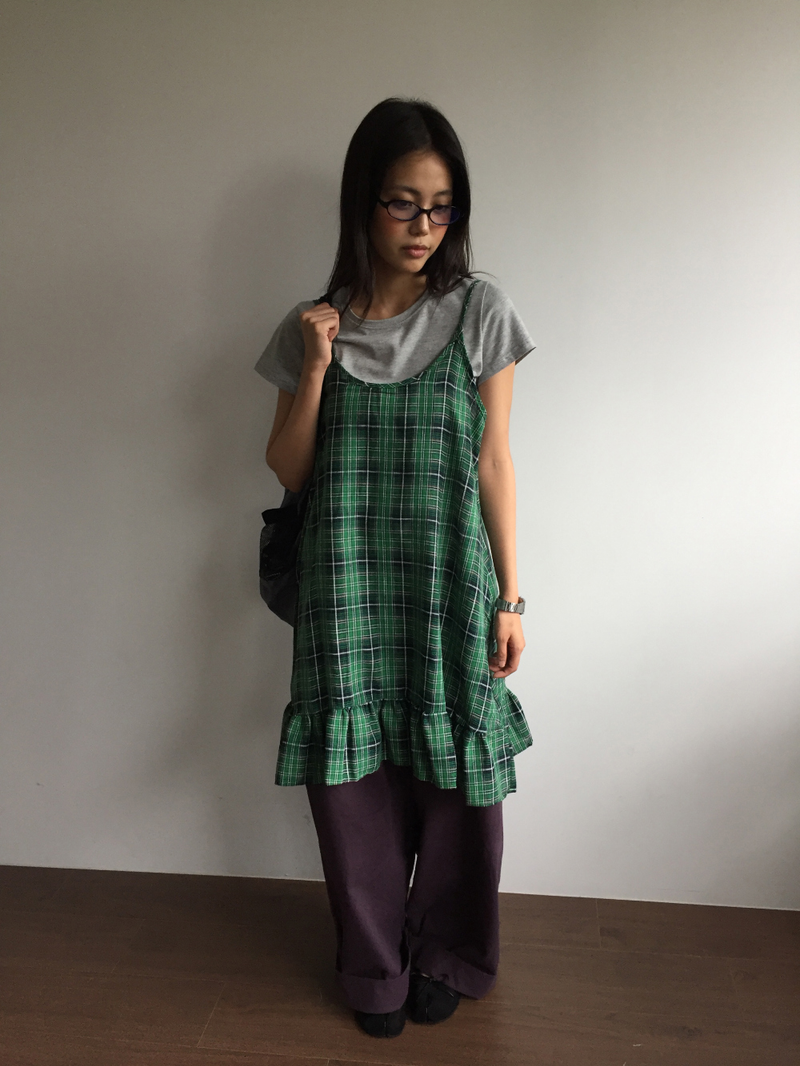 Tartan frill check dress (2color)