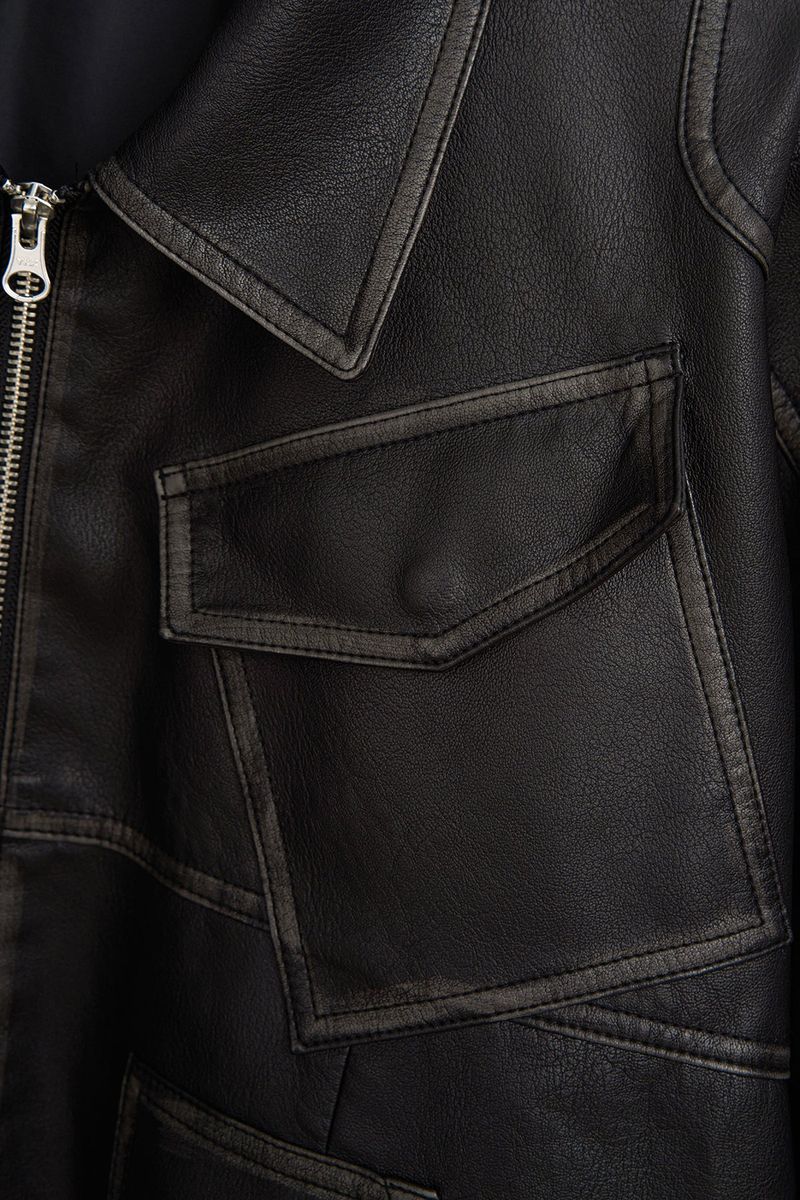 Hand Washed Leather Blouson (2color)