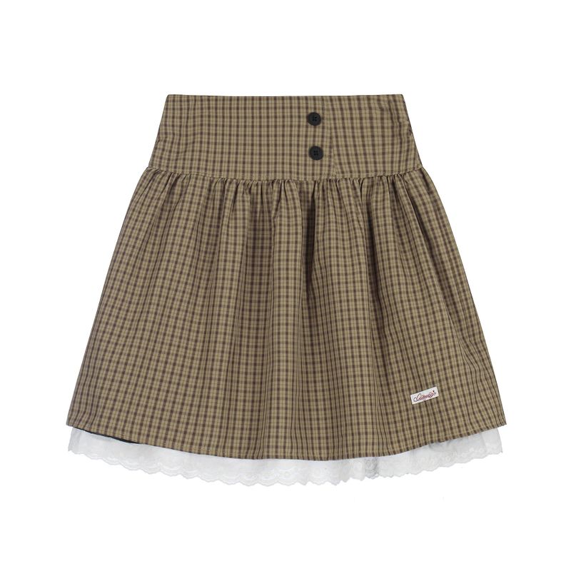 Aria Button Pleated Skirt