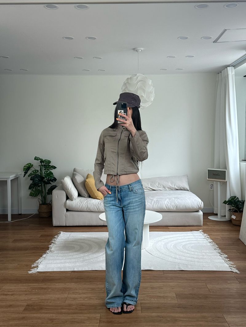 y2k slim zip jacket