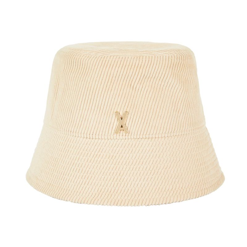 Corduroy stud drop bucket hat