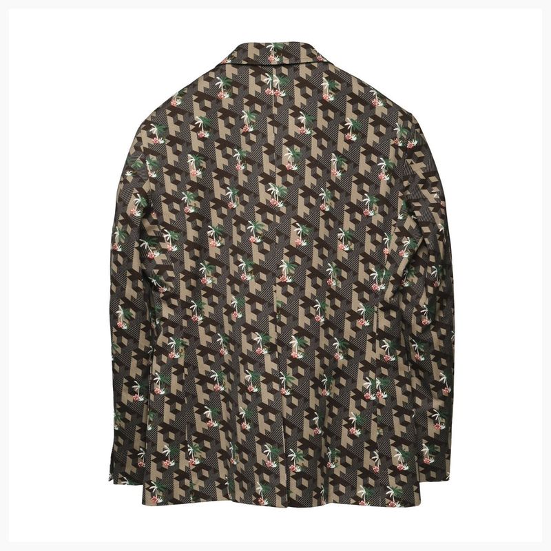 MONOGRAM PRINTED BLAZER JACKET