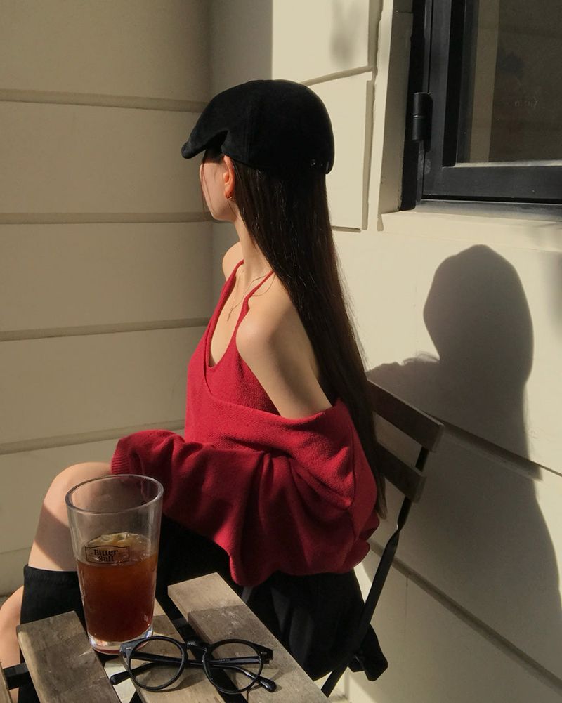 V-Neck Knit & Tank Top Set
