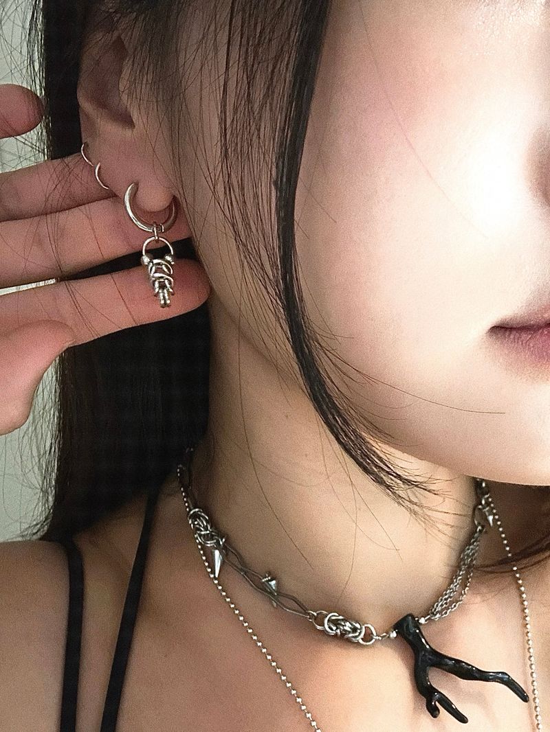 Spike Chainmail Earring