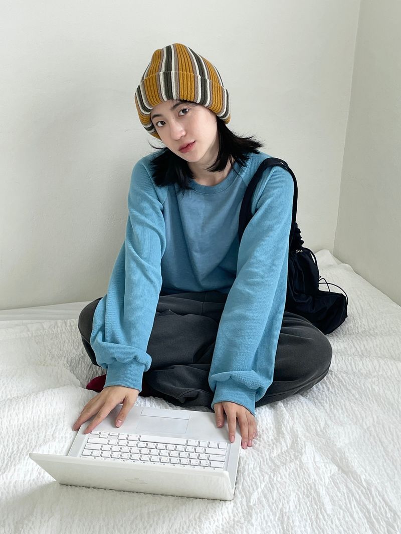 Retro color beanie 