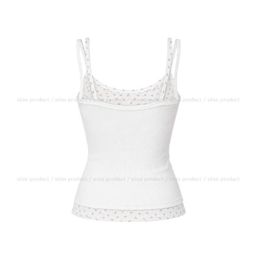 Cheek Flower Layered Sleeveless