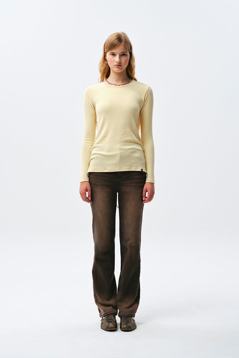 COLLECTION BACK OPEN LONG SLEEVES [YELLOW]