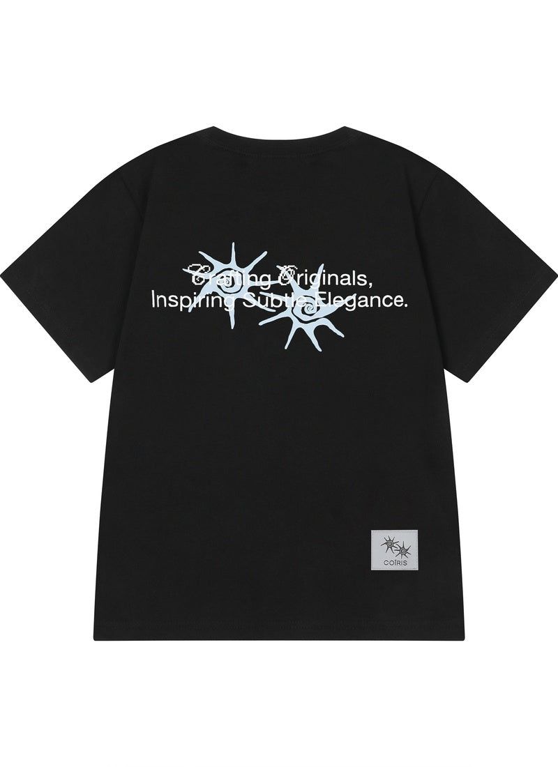 COIRIS（コイリス）の「RONEK BACK LETTERING HALF T (3COLOR)（Tops）」