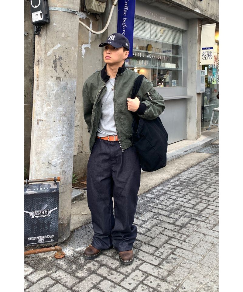 sobaq（ソバック）の「Non-fade diagonal raw denim pants（Pants）」