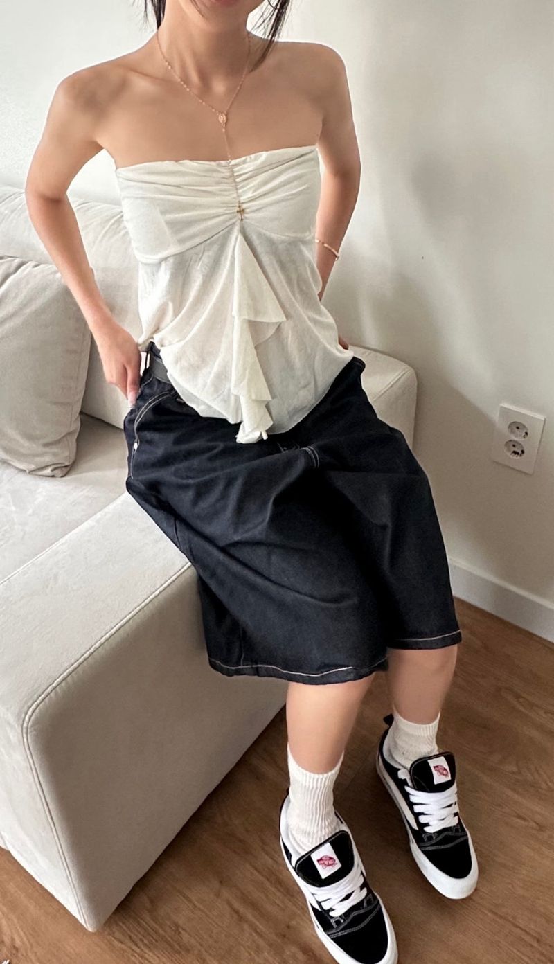 shirring tube top