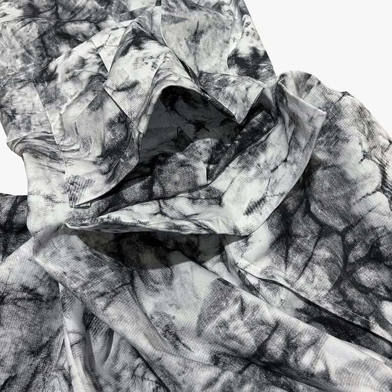 tiedye capri cargo shorts_white