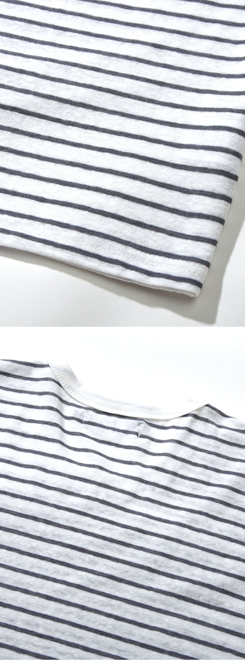 SURFER STRIPE LONG SLEEVE_WHITE