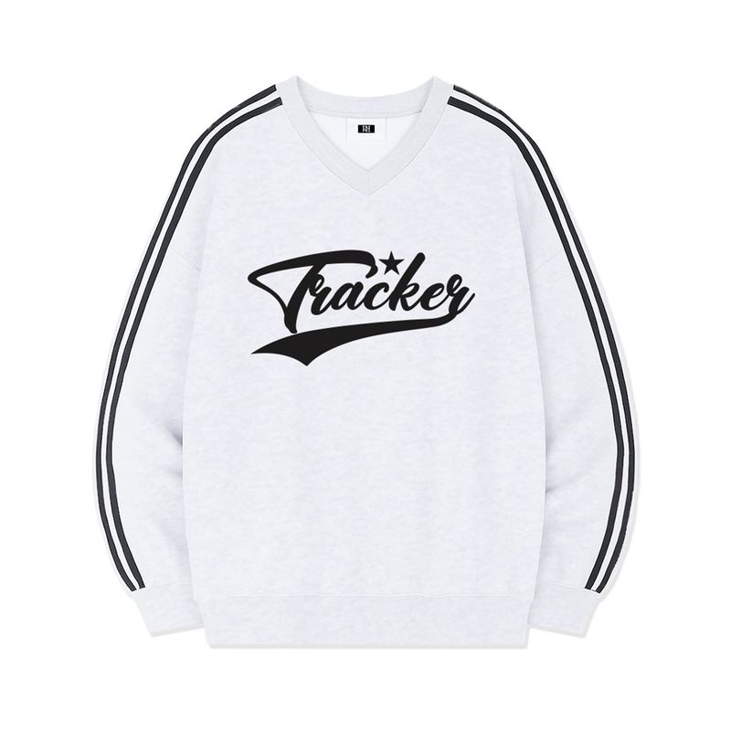 TRACKER SPORTY TRACK V-NECK OVER FIT SWEATSHIRT (4color)