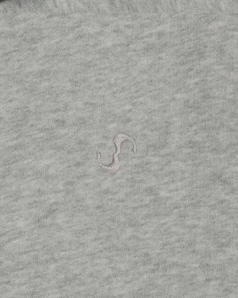 Fur Trim Jersey Zip-up / Grey