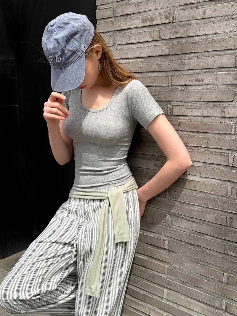 [ORIGINAL] Bound Stripe Wide Pants