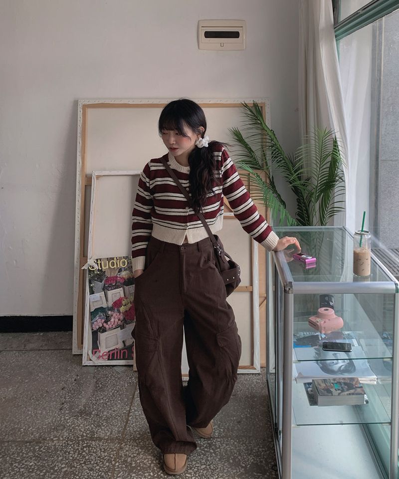 Mode Stripe Cardigan