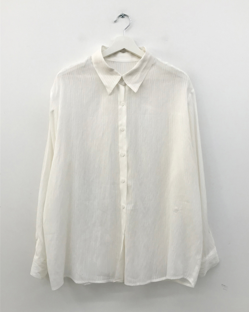 Marley Stripe Sheer Shirt (2color)
