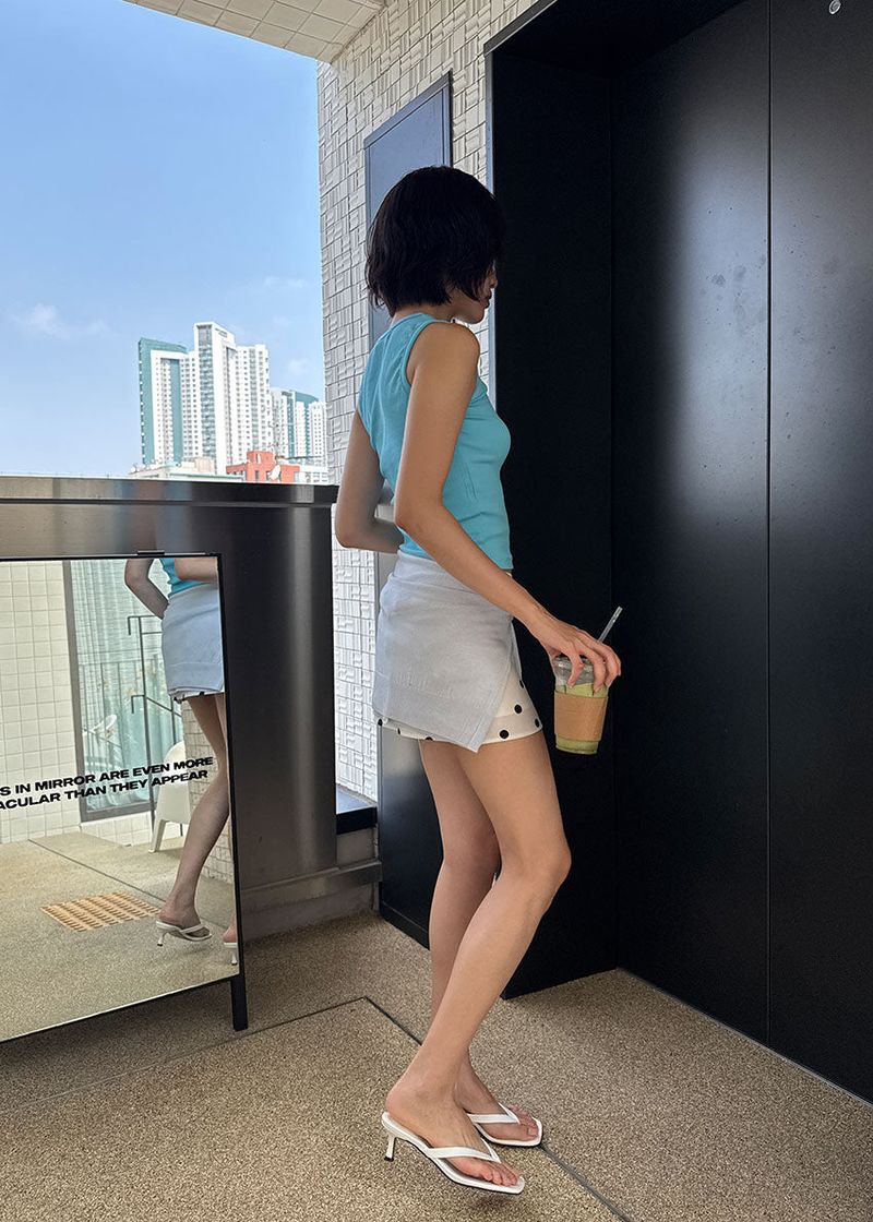 LOW POLKA DOT MINI SKIRT