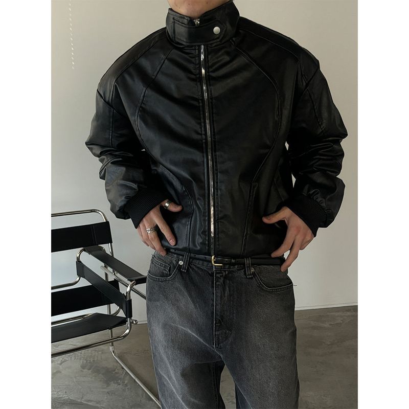  [S/F] Leather curve biker jakcet(2color)