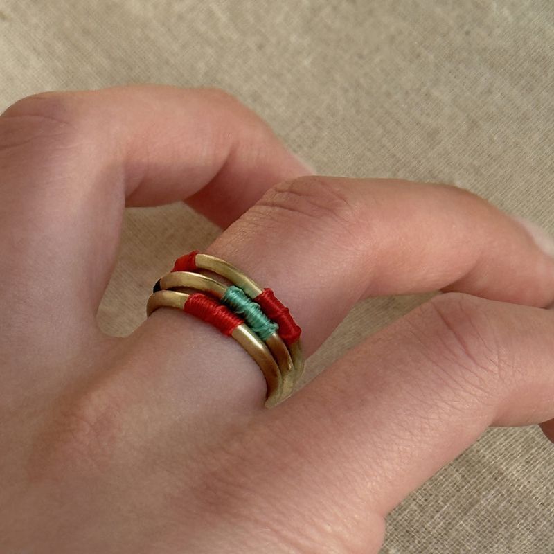 [CCNMADE] Matching Ring_Type02 (Black+Black&silver)