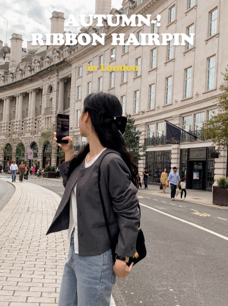 Classic Pearl Ribbon Hairpin