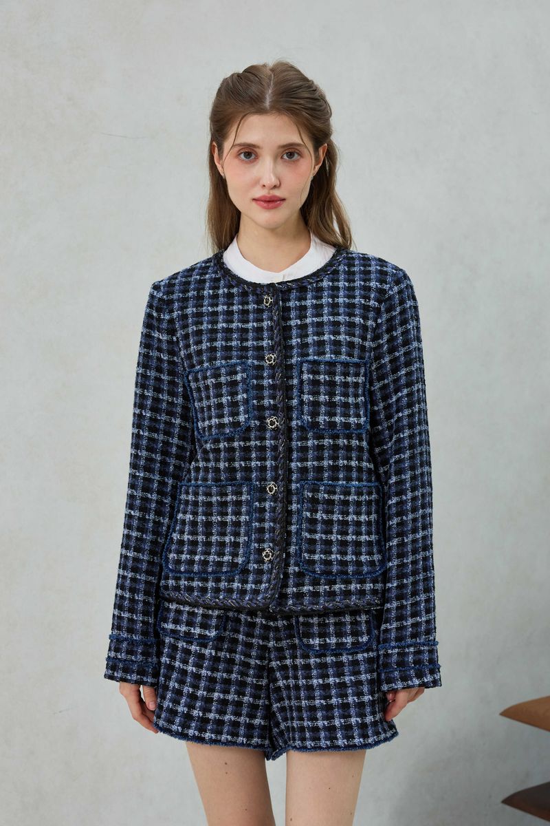 COMELY TWEED JACKET / BLACK