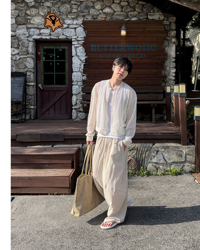 Beo Curved Linen Balloon Pants