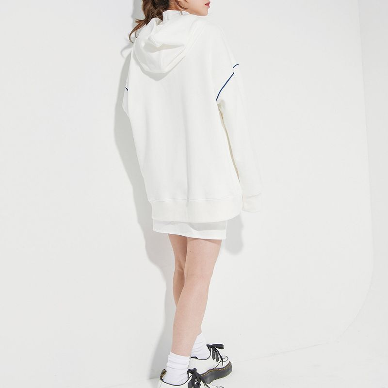 Oversize Front Line Hoodie White