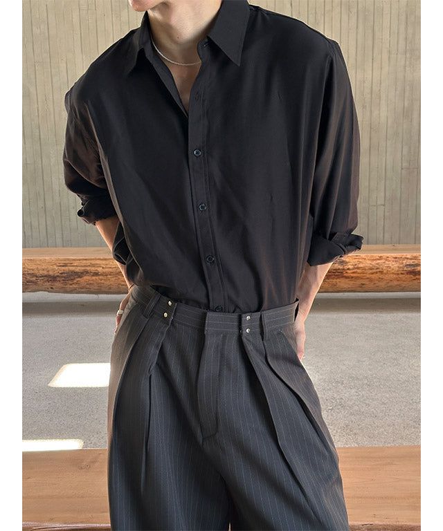 LAURANT（ロラン）の「[Unisex] シルキーオーバーフィットシャツ(3color)（トップス）」