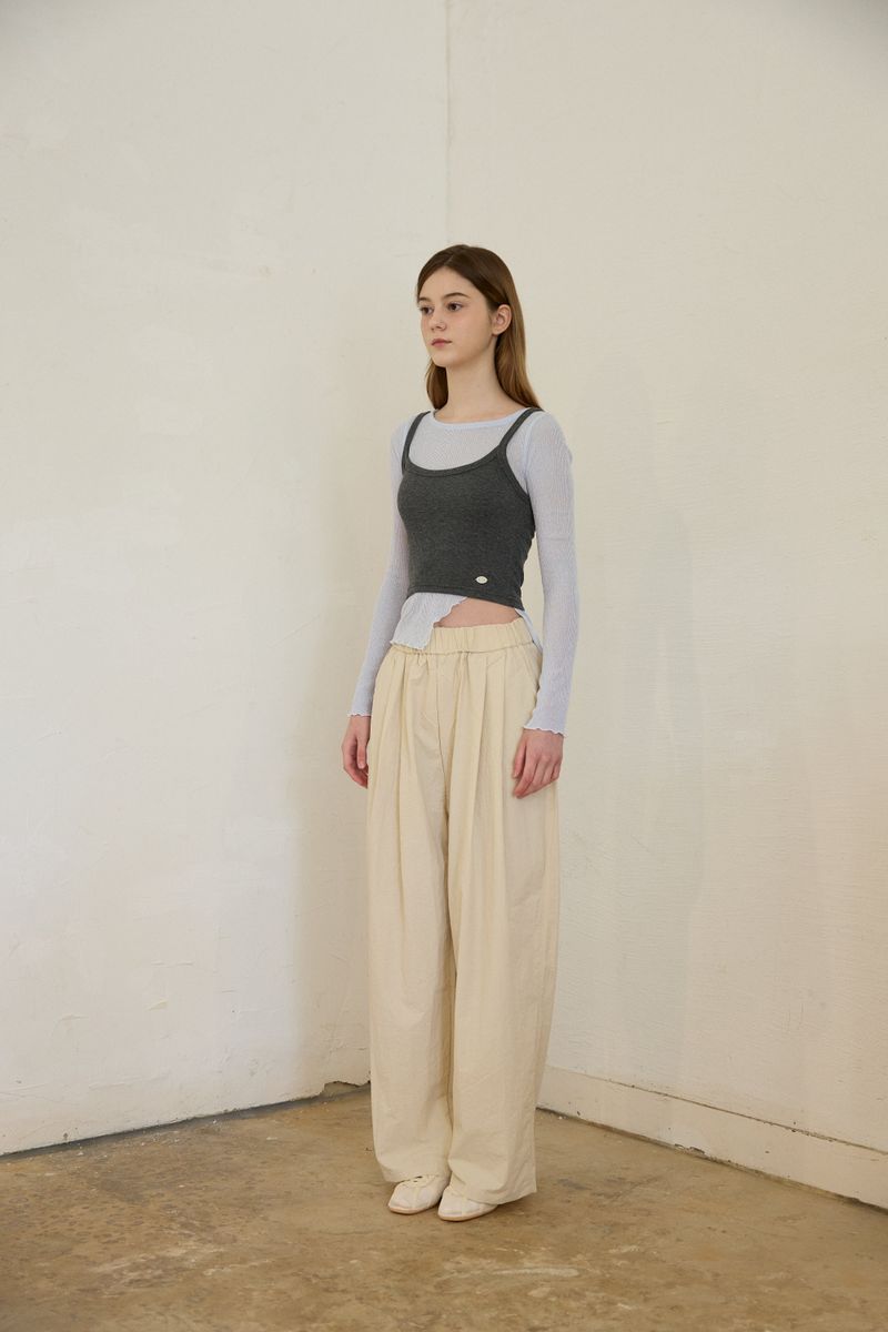 TUCK RUSTLE PANTS (3 COLORS)