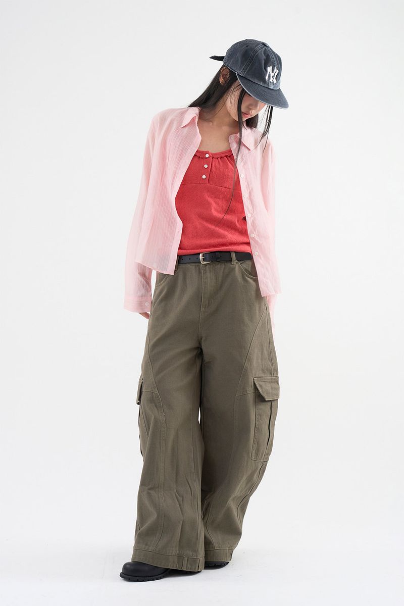 Balloon detail cargo pants