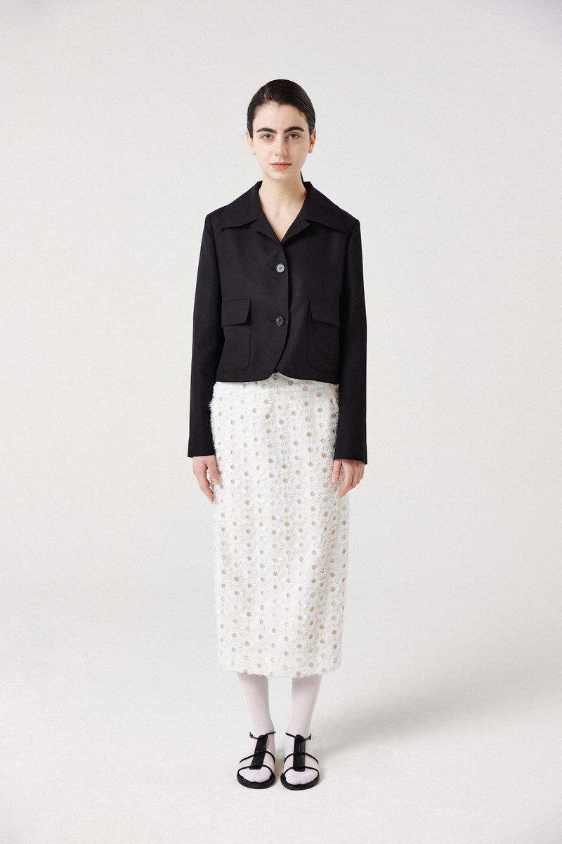 Wool Cropped Jacket