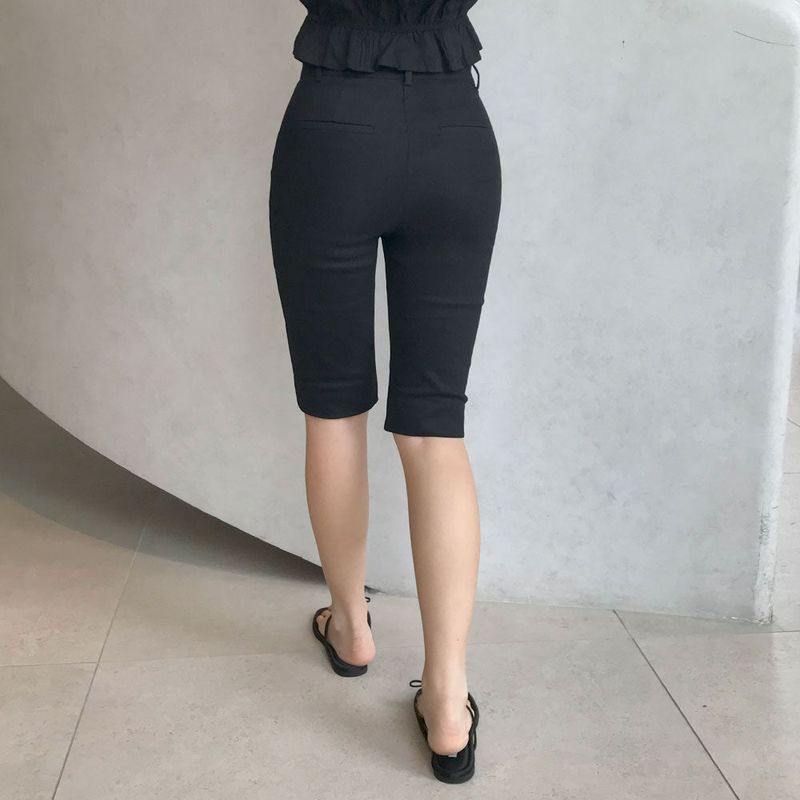 [MADE] Slit-filled biker capri pants