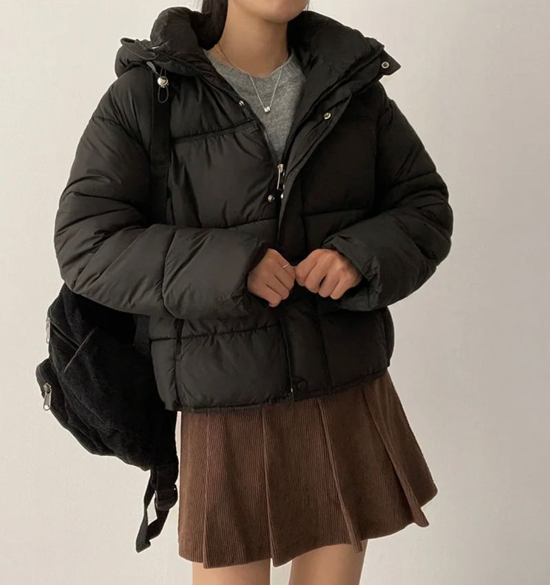 Dive High Neck Hooded Padded Jumper