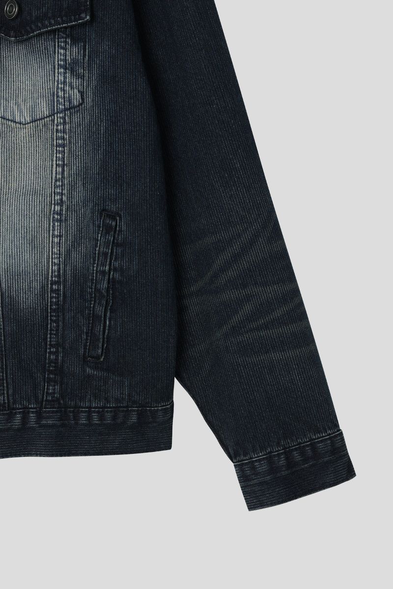 Melton Striped Denim Jacket